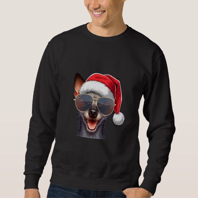 Sweatshirt Doux moche X mas Père Noël Xoloitzcuintli Chien Ch (Devant)