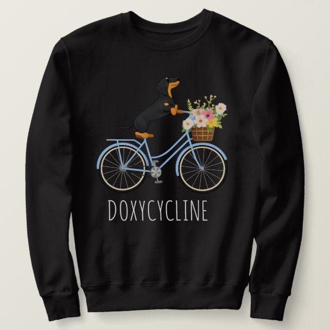 Sweatshirt Doxycycline Pharmacie Jeu de mots , Dachshund à bi (Design devant)