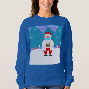 Sweatshirt dr santa claus covid masque de noël