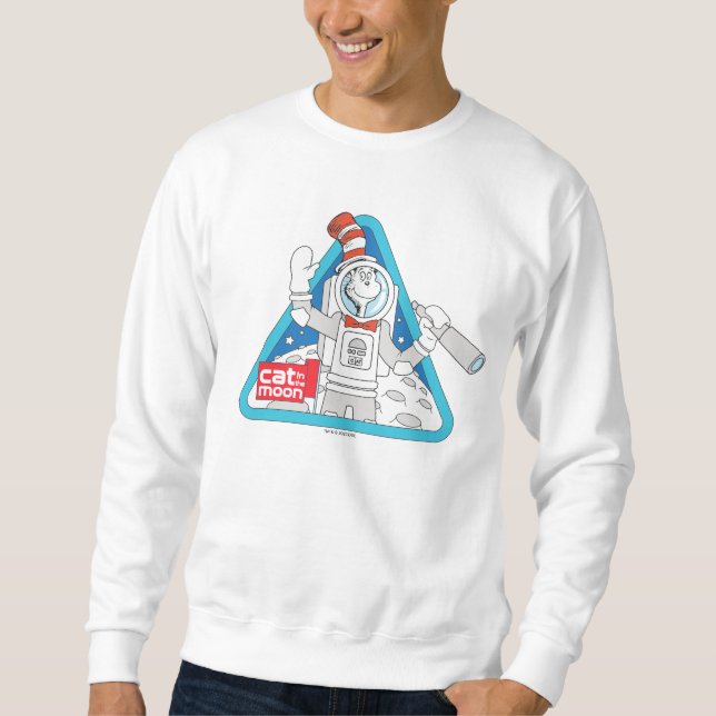 Sweatshirt Dr Seuss | Cat in the Moon Outer Space Graphic (Devant)
