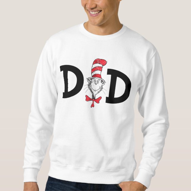 Sweatshirt Dr. Seuss Chat dans le père Casquette (Devant)
