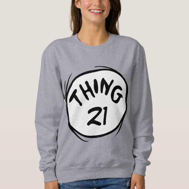 Sweatshirt Dr. Seuss | Chose Personnalisée Un Chose Deux (Devant)