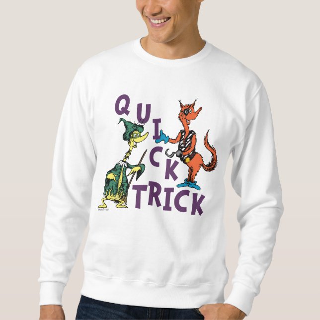 Sweatshirt Dr Seuss | Graphique d'Halloween en raccourci (Devant)