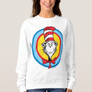 Sweatshirt Dr. Seuss Graphisme de tête de chat dans le chap