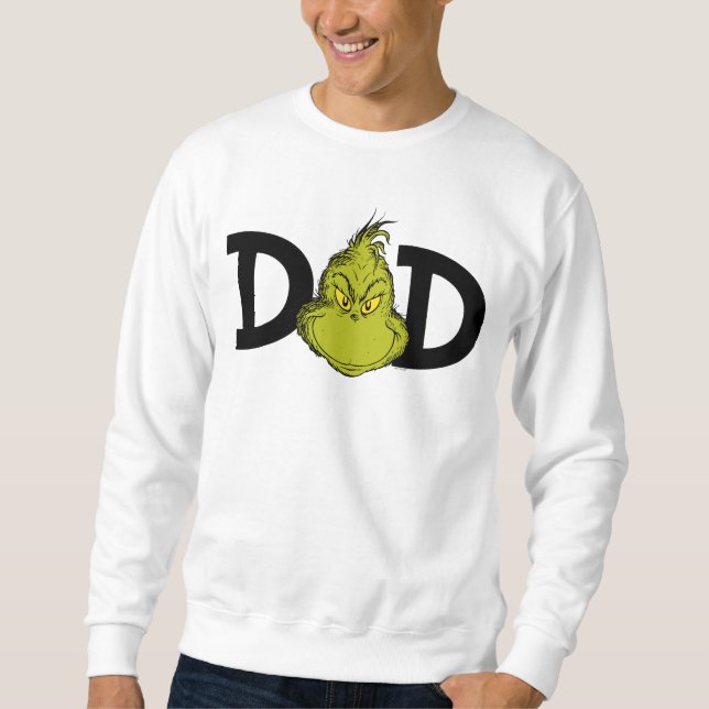 Sweatshirt Dr. Seuss | Grinch Hiver Anniversaire Papa (Devant)