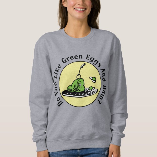 Sweatshirt Dr. Seuss | Icône d'œufs verts et jambon (Devant)