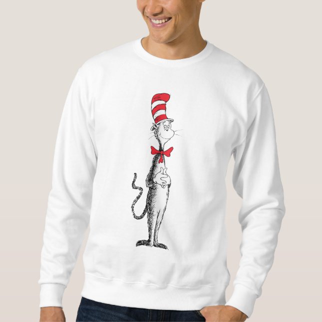 Sweatshirt Dr. Seuss Le Chat dans le Chapeau Debout Fier (Devant)