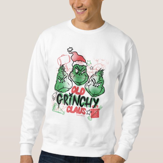 Sweatshirt Dr. Seuss | Le vieux Grinch Noël (Devant)