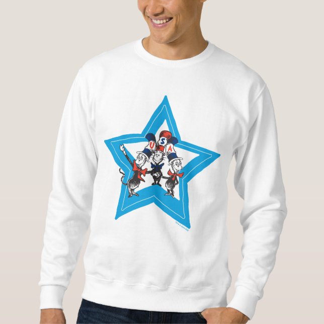 Sweatshirt Dr Seuss | Little Cats USA Graphisme Casquette (Devant)