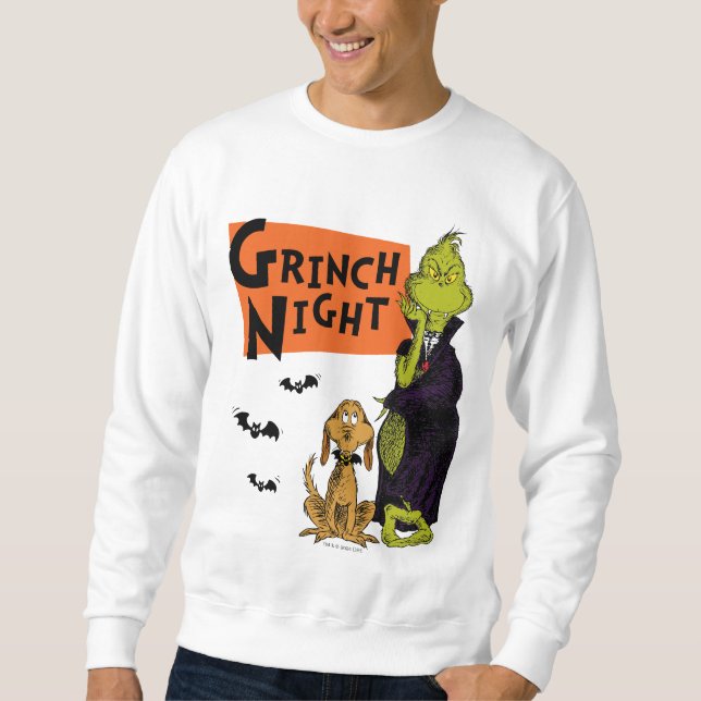 Sweatshirt Dr. Seuss | Nuit Grinch Halloween Graphique (Devant)