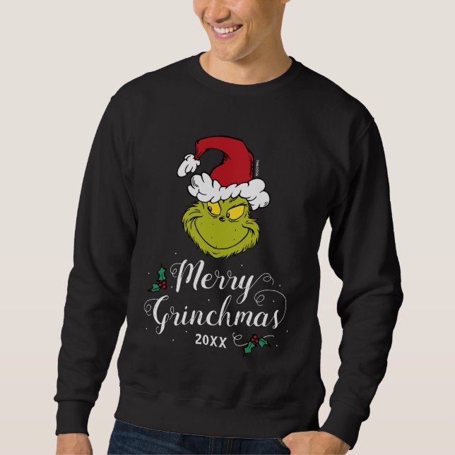 Sweatshirt Dr Seuss personnalisé | Joyeux Grinchmas (Devant)