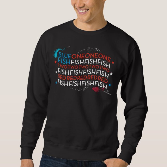 Sweatshirt Dr. Seuss | Poisson Rouge Poisson Bleu Graphique d (Devant)