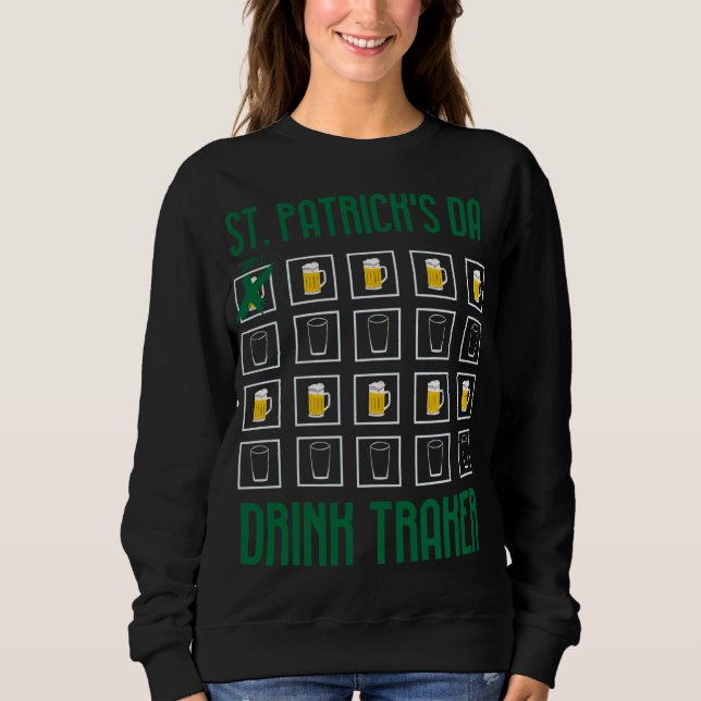 Sweatshirt Dracker Long Sleeve - Cool St. Patrick Day G (Devant)