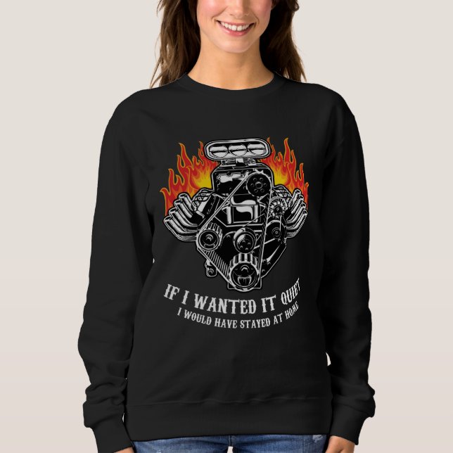 Sweatshirt Drag Racing  Car Engine Mechanics Motor Racing (Devant)