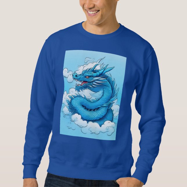 Sweatshirt Dragon chinois dans les nuages (Devant)