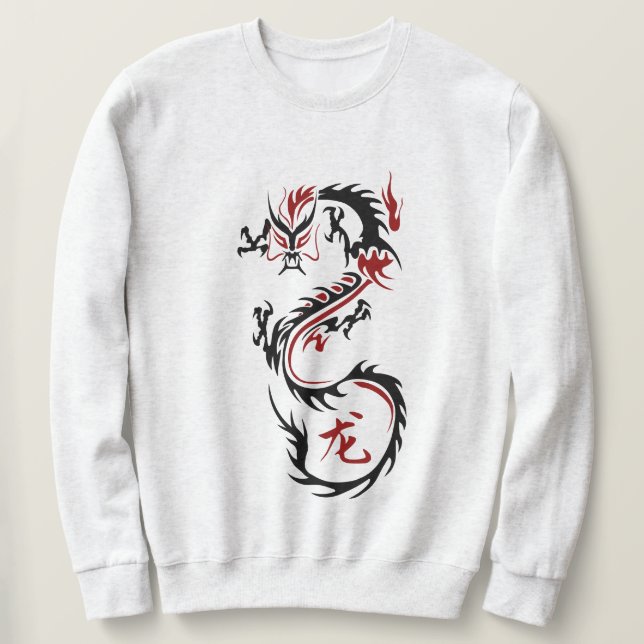 Sweatshirt Dragon chinois moderne (Design devant)