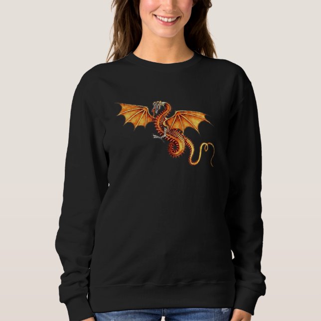 Sweatshirt Dragon De Combat Volant Pour Adultes Enfants Et Se (Devant)