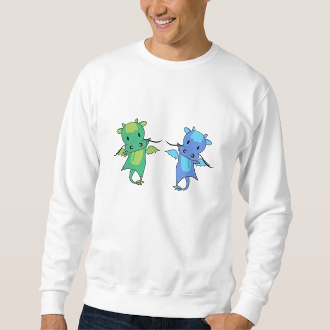 Sweatshirt Dragon Green Dragon Fairy Tale Imaginaire (Devant)