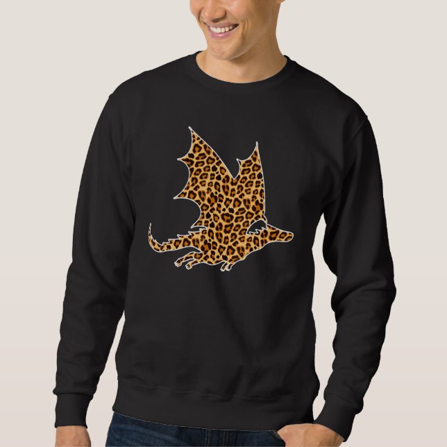 Sweatshirt Dragon Pet Poster de animal Léopard Filles Femmes  (Devant)