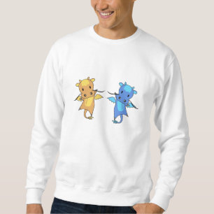 Sweatshirt Dragon Yellow Blue Dragon Fairy Tale Imaginaire