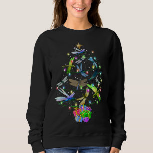 Sweatshirt Dragonfly Christmas Tree Insectes Vintages Amateur