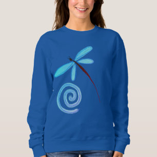 Sweatshirt Dragonfly et Spiral Abstrait Wearable Art