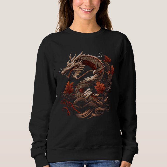 Sweatshirt Dragons japonais volants (Devant)