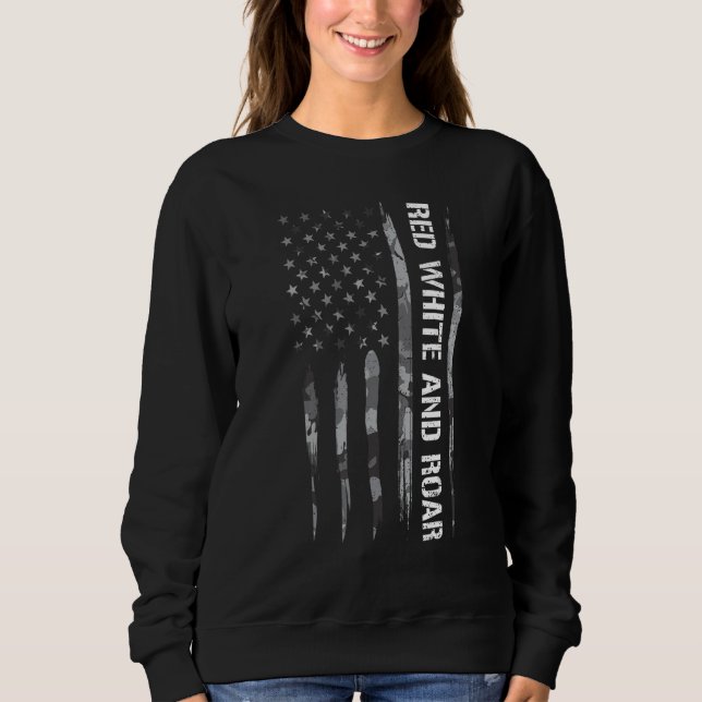 Sweatshirt Drapeau 4 juillet Rouge Blanc Et Rouge Américain (Devant)