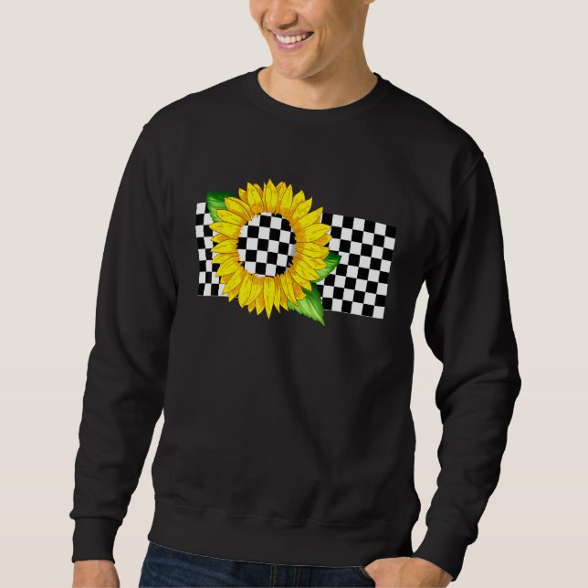 Sweatshirt Drapeau à damier Tournesol Horizontal Damier Cours (Devant)
