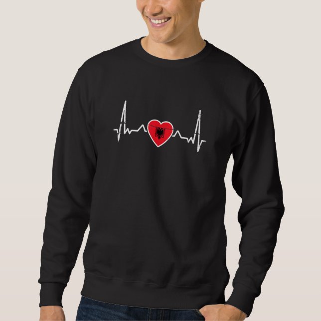 Sweatshirt Drapeau albanais fier de l'Albanie 1 (Devant)