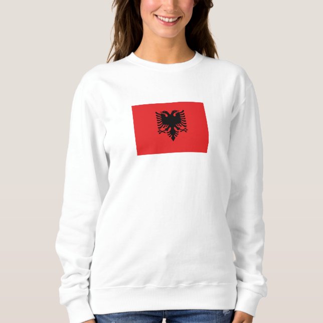 Sweatshirt Drapeau albanais patriotique (Devant)
