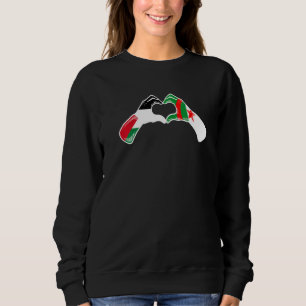 Sweatshirt Drapeau Algérie Palestine Cœur Palestinien Algéri