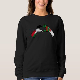 Sweatshirt Drapeau Algérie Palestine Cœur Palestinien Algéri