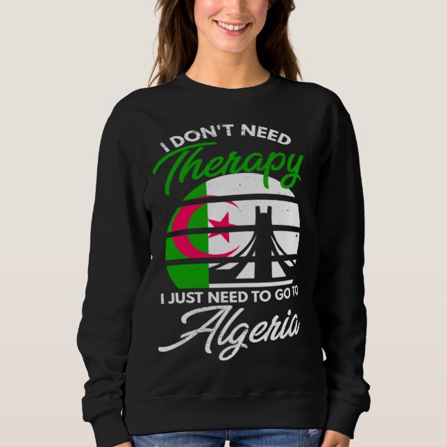 Sweatshirt Drapeau algérien I Drapeau d'Algérie I Vacances  I (Devant)