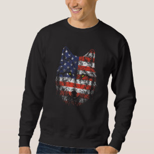 Sweatshirt Drapeau américain 4 juillet Aigle patriotique