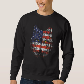 Sweatshirt Drapeau américain 4 juillet Aigle patriotique