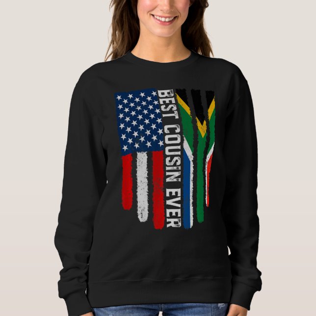 Sweatshirt Drapeau américain Afrique du Sud Drapeau meilleur  (Devant)