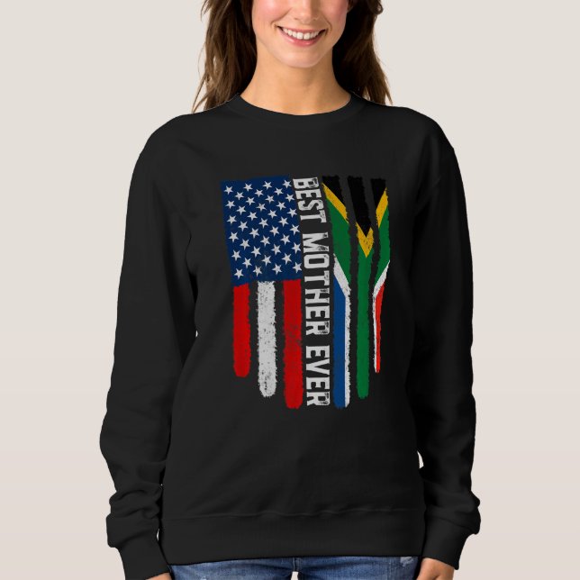 Sweatshirt Drapeau américain Afrique du Sud Drapeau meilleure (Devant)
