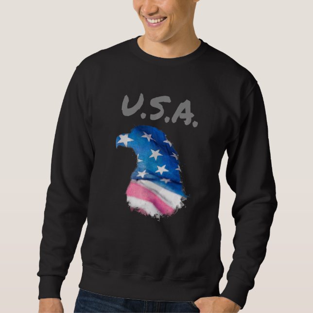 Sweatshirt Drapeau américain Aigle (Devant)