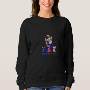 Sweatshirt Drapeau américain américain de la fête de l'indépe