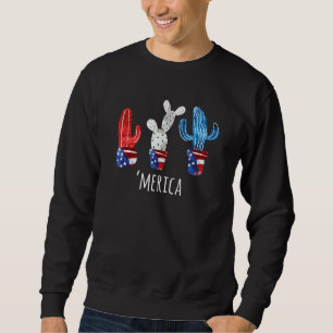 Sweatshirt Drapeau américain américain de la fête de l'indépe
