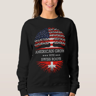 Sweatshirt Drapeau américain avec racines suisses