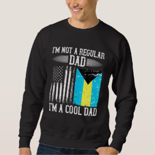 Sweatshirt Drapeau américain bahaméen Bahamas Racines papa