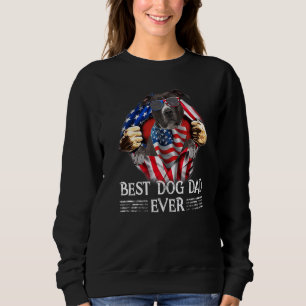 Sweatshirt Drapeau américain Best Chien Papa Jamais American