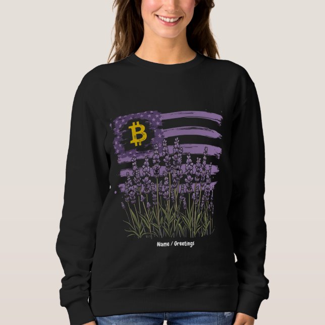Sweatshirt Drapeau américain Bitcoin BTC Révolution Drôle Cry (Devant)