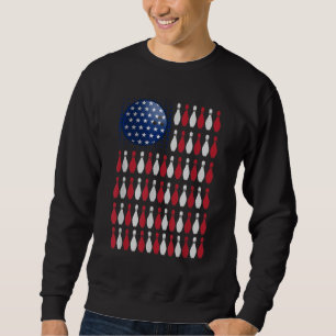 Sweatshirt Drapeau Américain Bowling Bowler Cadeaux Pour Bowl