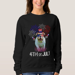 Sweatshirt Drapeau américain Bulldog 4 juillet fête de l'indé
