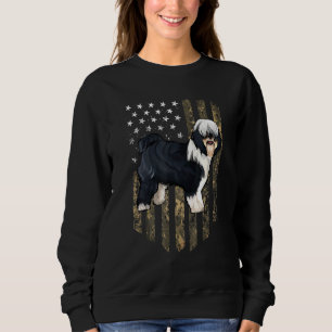 Sweatshirt Drapeau américain camouflage Tibetan Terrier 4 jui