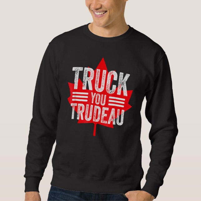 Sweatshirt Drapeau américain Canada Convoi pour la liberté du (Devant)