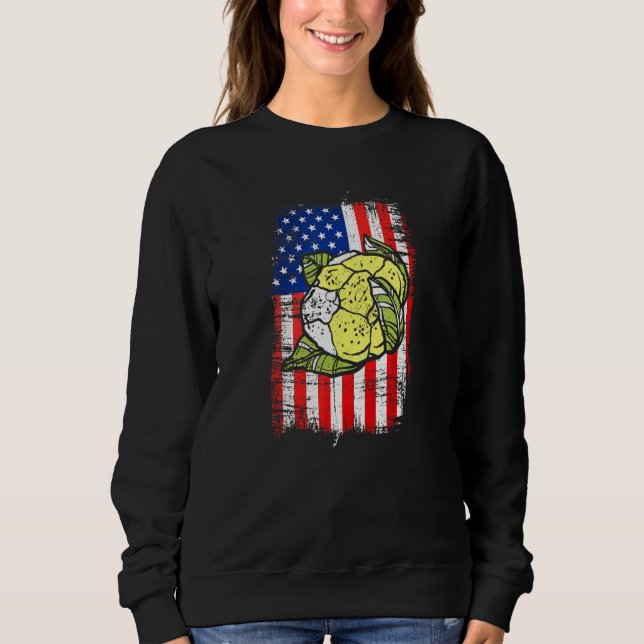 Sweatshirt Drapeau Américain Chou-Fleurs Les Agriculteurs Aim (Devant)